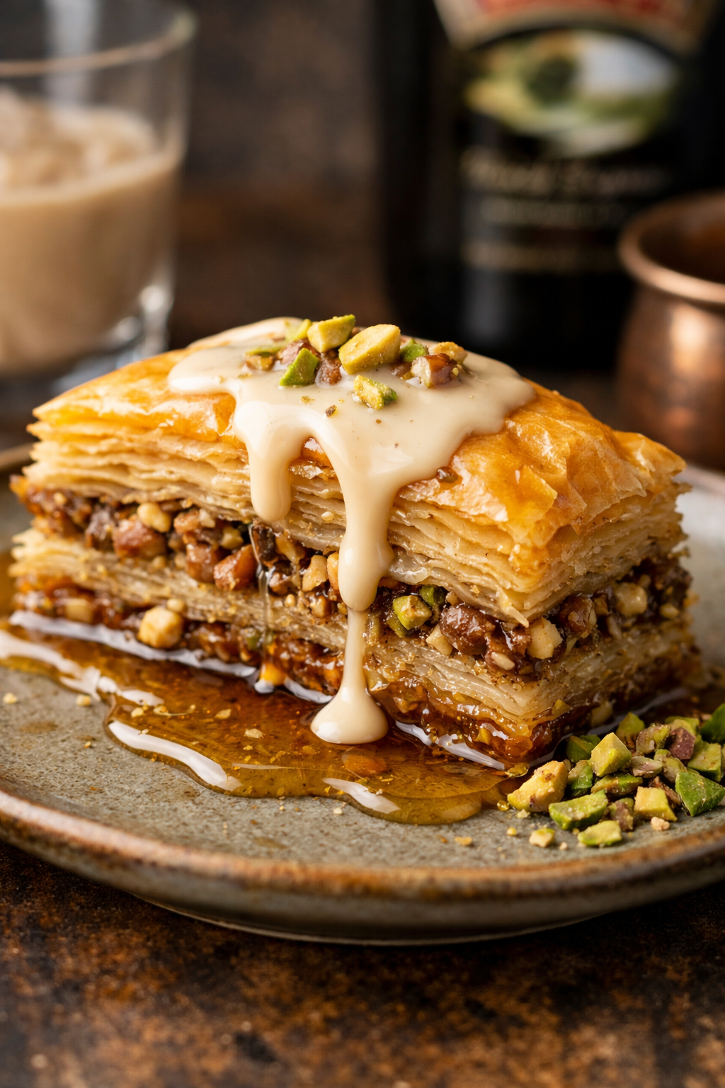 Baileys and Honey Baklava Slice